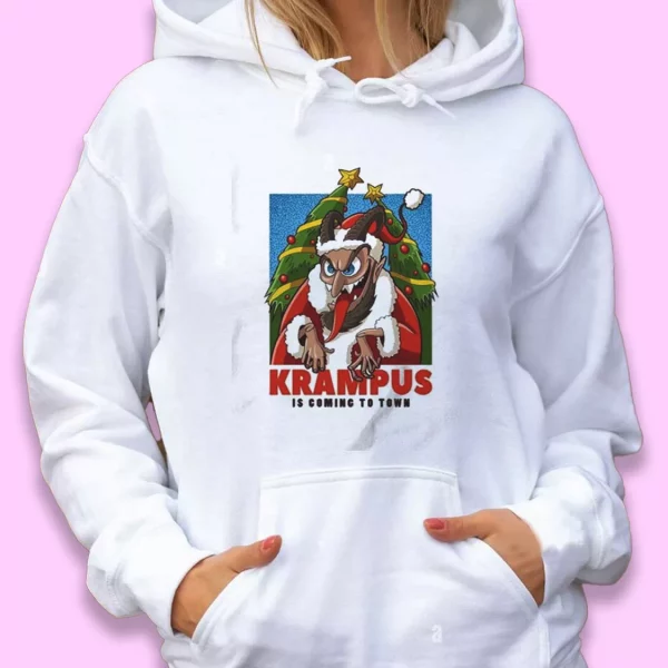 Krampus Is Coming To Town Ugly Christmas Hoodie