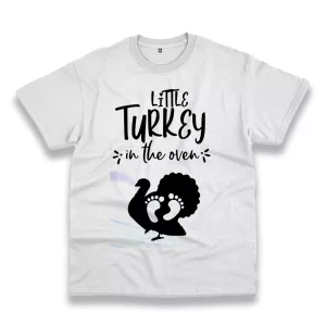 Little Turkey In The Oven Thanksgiving Vintage T Shirt 1