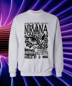 Live Nirvana Concert Chronology Sweatshirt adm 2