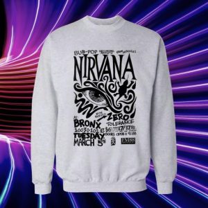 Live Nirvana Concert Chronology Sweatshirt adm