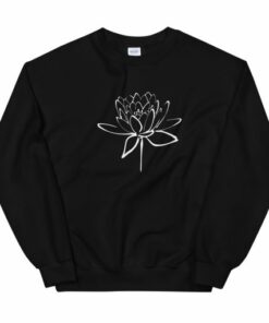 Lotus Flower Calligraphy Unisex Sweatshirt 1
