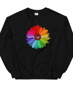 Love Is Love Flower Rainbow Unisex Sweatshirt 1