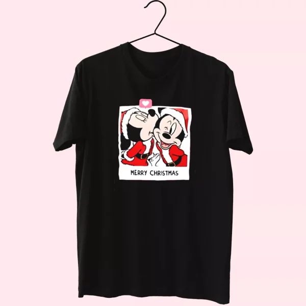 Love Santa Mickey Mouse And Minnie T Shirt Xmas Design