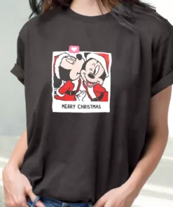 Love Santa Mickey Mouse And Minnie T Shirt Xmas Design 2