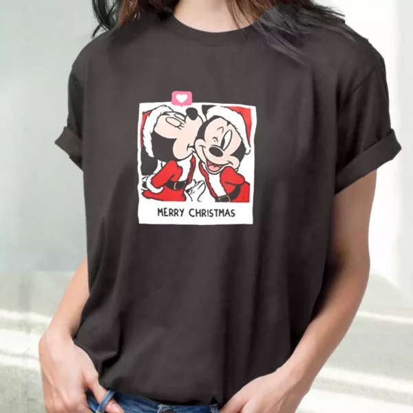 Love Santa Mickey Mouse And Minnie T Shirt Xmas Design
