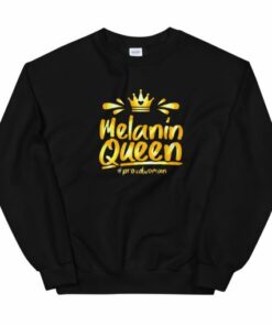 Melanin queen with crown Unisex Sweatshirt 1