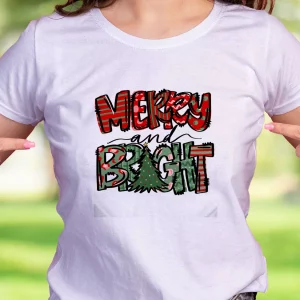 Merry Bright Christmas Trees Funny Christmas T Shirt 2