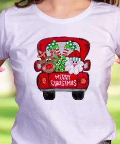 Merry Christmas Red Trees Truck Funny Christmas T Shirt 1 Merry Christmas Red Trees Truck Funny Christmas T Shirt 2