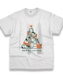 Merry Meowy Catmas Funny Christmas T Shirt 1