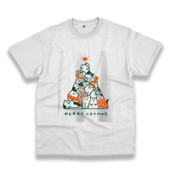 Merry Meowy Catmas Funny Christmas T Shirt
