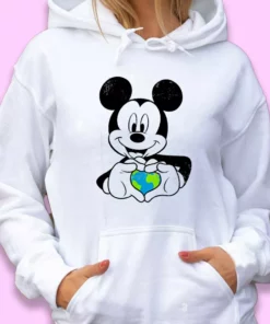 Mickey Holding Day Earth Day Hoodie 1 Mickey Holding Day Earth Day Hoodie 2