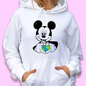 Mickey Holding Day Earth Day Hoodie