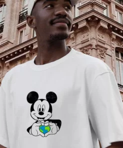 Mickey Holding Earth Casual Earth Day T Shirt 2 Mickey Holding Earth Casual Earth Day T Shirt 3