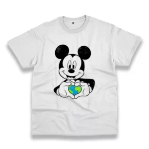 Mickey Holding Earth Casual Earth Day T Shirt 4