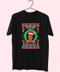 Mike Tyson Kith Me Under The Mithletoe T Shirt Xmas Design 1