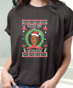 Mike Tyson Kith Me Under The Mithletoe T Shirt Xmas Design 2