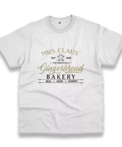 Mrs Claus Gingerbread Bakery Funny Christmas T Shirt 1