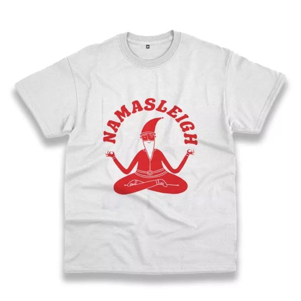 Namasleigh Yoga Santa Funny Christmas T Shirt