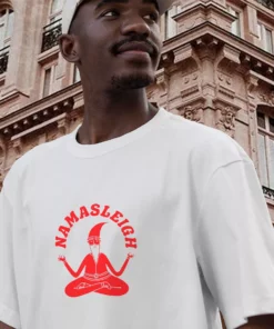 Namasleigh Yoga Santa Funny Christmas T Shirt 2 Namasleigh Yoga Santa Funny Christmas T Shirt 3