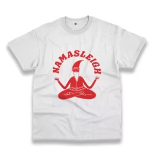 Namasleigh Yoga Santa Funny Christmas T Shirt 4