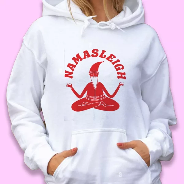 Namasleigh Yoga Santa Ugly Christmas Hoodie