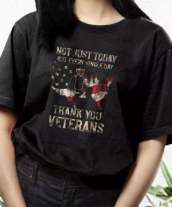 Not Just Today But Every Single Day Thank You Vetrerans Day T Shirt 3