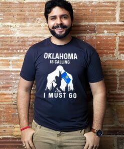 Oklahoma is calling I must go Bigfoot flag t shirt 2