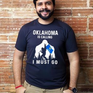 Oklahoma is calling I must go Bigfoot flag t shirt 2