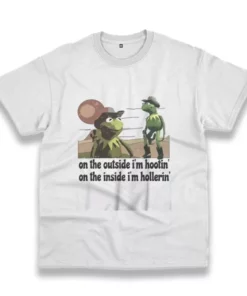 On The Outside IM Hootin On The Inside IM Hollerin Funny Christmas T Shirt 4