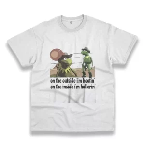 On The Outside IM Hootin On The Inside IM Hollerin Funny Christmas T Shirt 4