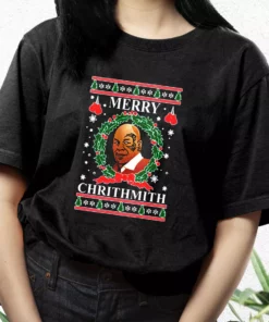 Oncoast Mike Tyson Merry Chrithmith Ugly Christmas T Shirt Xmas Design 3