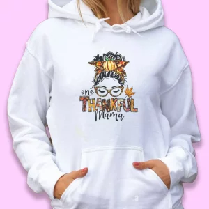 One Thankful Mama Thanksgiving Hoodie