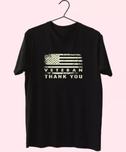 Patriotic American Flag Thank You Vetrerans Day T Shirt 1