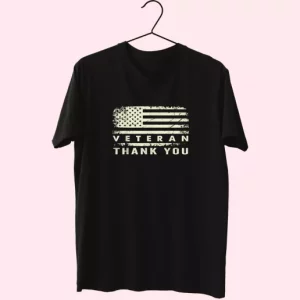 Patriotic American Flag Thank You Vetrerans Day T Shirt 4