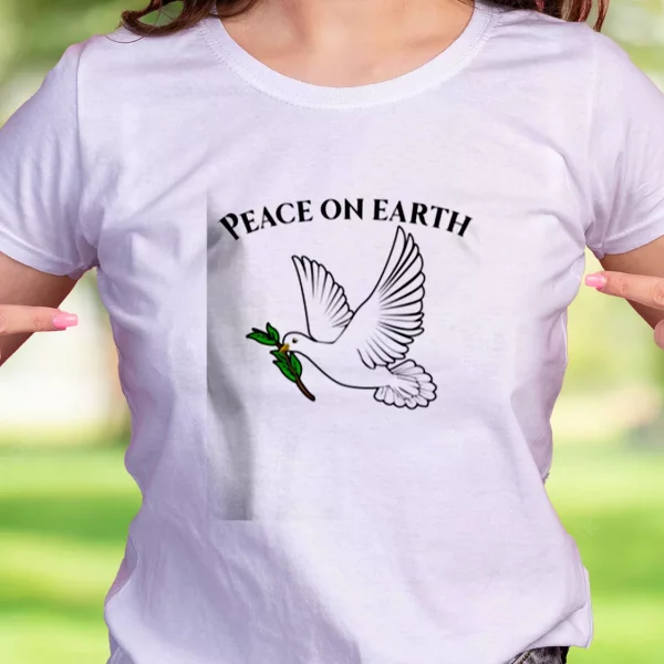 Peace On Earth Casual Earth Day T Shirt