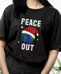 Peace Out Festive T Shirt Xmas Design 3