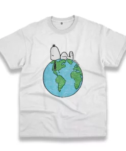 Peanuts Snoopy On Top Of The World Casual Earth Day T Shirt 1