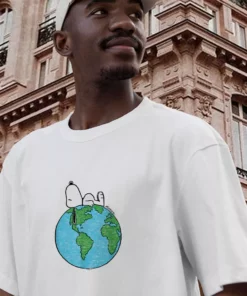 Peanuts Snoopy On Top Of The World Casual Earth Day T Shirt 3