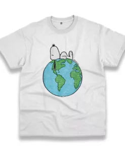 Peanuts Snoopy On Top Of The World Casual Earth Day T Shirt 4