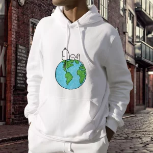 Peanuts Snoopy On Top Of The World Day Earth Day Hoodie 3