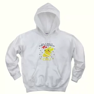 Pikachu All I Want For Christmas Ugly Christmas Hoodie 4