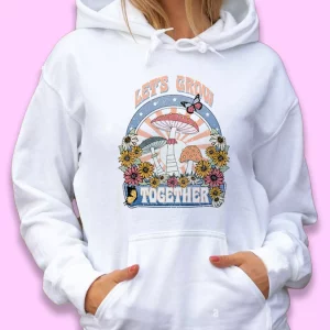 Plants Let’s Grow Together Sublimation Day Earth Day Hoodie