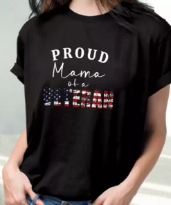 Proud Mama Of A Veteran Vetrerans Day T Shirt 2