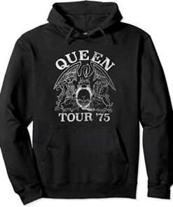 Queen Tour 75 Crest Logo Pullover Hoodie 1