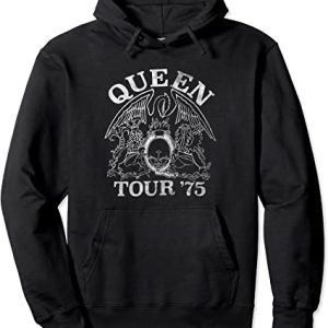 Queen Tour 75 Crest Logo Pullover Hoodie 1