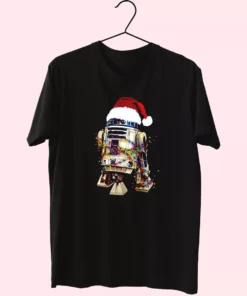 R2D2 Christmas Lights T Shirt Xmas Design 1