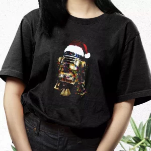 R2D2 Christmas Lights T Shirt Xmas Design 3