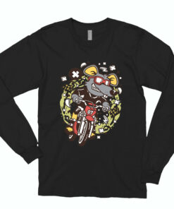 Rat Motocross Rider Funny Long Sleeve T shirt 1