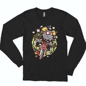 Rat Motocross Rider Funny Long Sleeve T shirt 4