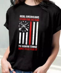 Real Americans Stand For The Flag Vetrerans Day T Shirt 2